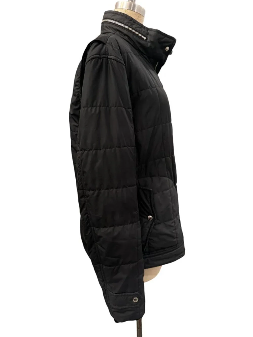 Banana Republic Black Puffer Jacket Men’s Large Tall Quilted Zip Coat